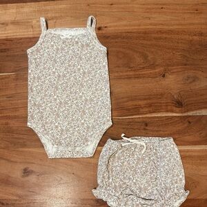 Floral Baby Onesie and Bloomers Set